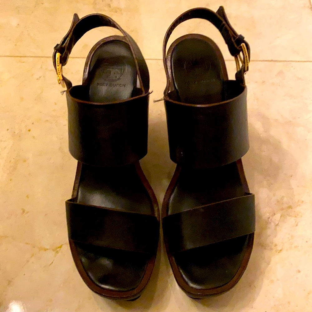 Tory Burch black wedges size 8.5